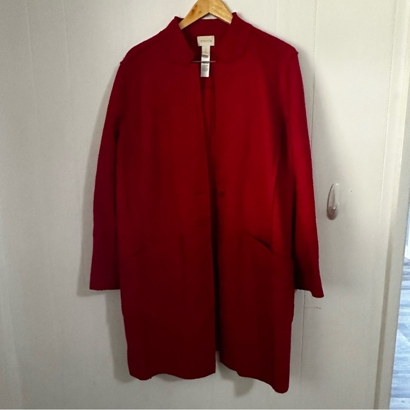 Chico's Red Coat Vibrant and Stylish - Picture 1 of 3